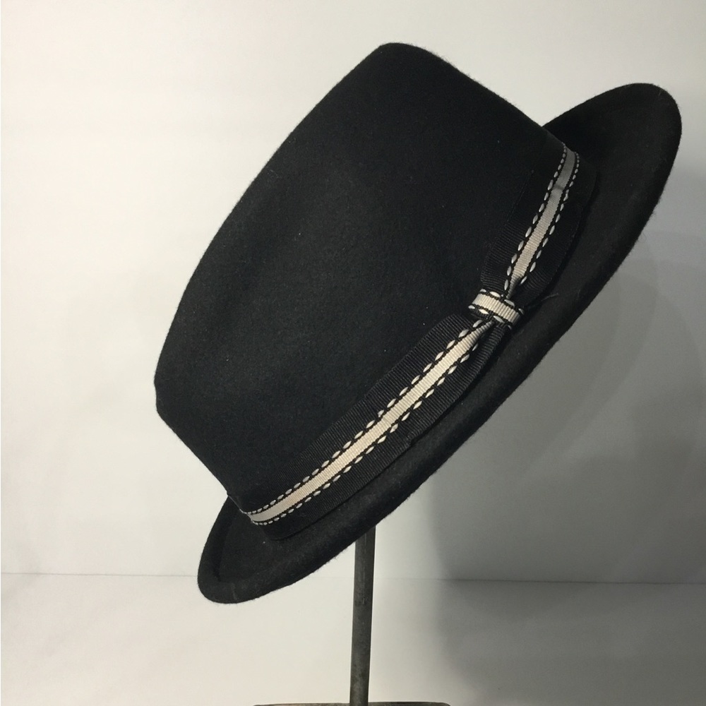 DPC Dorfman Pacific Co. Men’s Black 100% Wool Fedora Size M EUC